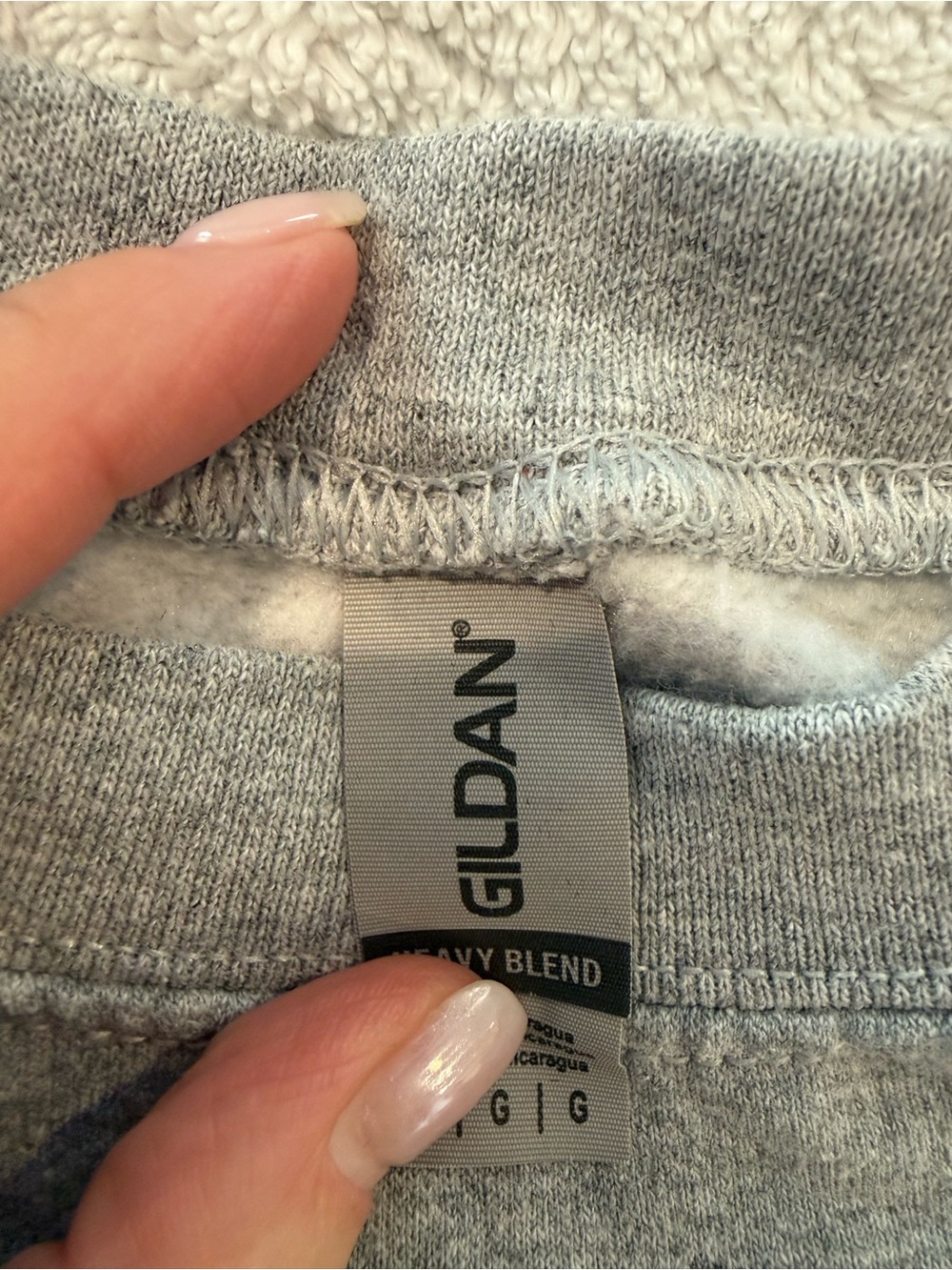 Gildan Grey Sweatshirt with Ghost Cat Embroidery - Picture 6 of 7